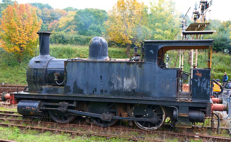 0-6-0 Tank engine  in Horsted  Keynes awaiting restoration .
