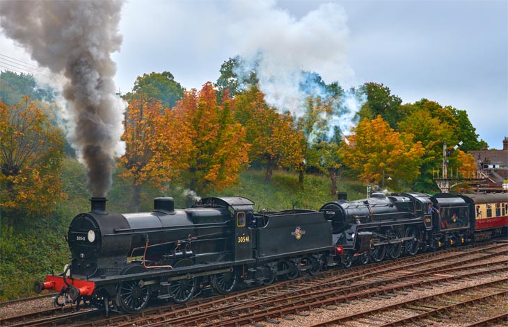 3051 and 73156  out of Horsted  Keynes station