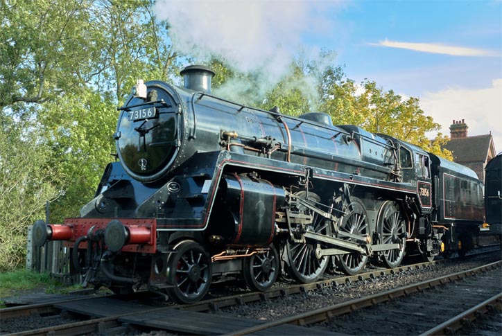 73156 light engin at Sheffield Park Station