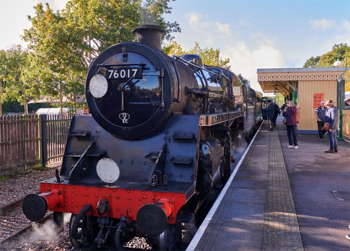 76017 at East Grinstead station on Saturday the 15th of October 2022