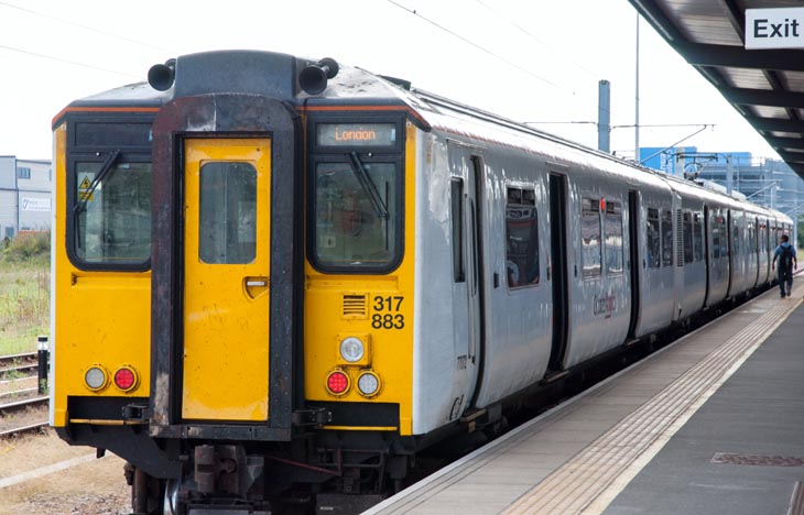 Greater Anglia class 317883 at Cambridge Greater Anglia class 317883 at Cambridge
