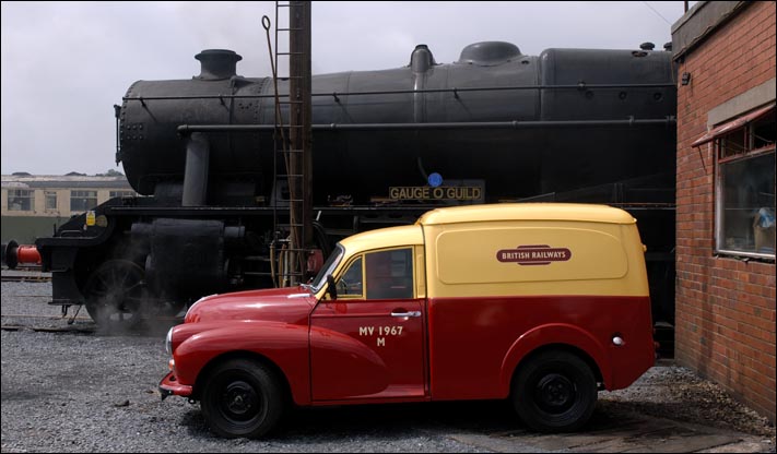 British Railways van next to 8F 48151 on shed British Railways van next to 8F 48151 on shed