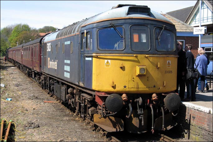 class 33025 with the Cromer Dido train from Norwich to Sheringham at Cromer