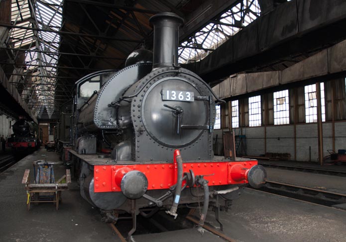 0-6-0ST 1363 in the shed at Didcot 0-6-0ST 1363 in the shed at Didcot