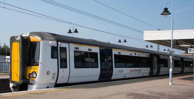 Greater Anglia class 379 007 in Ely station 