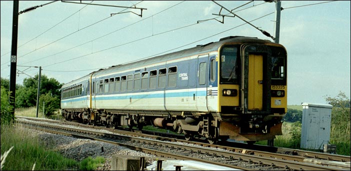 The old Barkston Junction with Central Trains 153325 