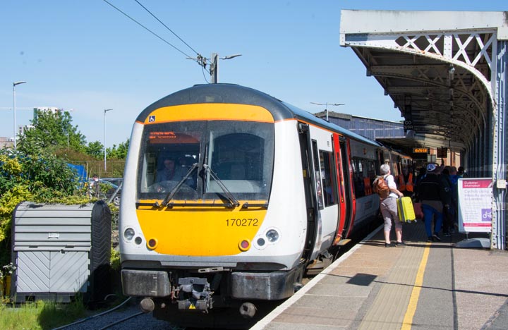 Greater Anglia class 170272 in Ipswich station Greater Anglia class 170272 in Ipswich station