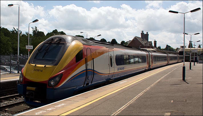 East Midland Trains class 222016 with a train to Corby 