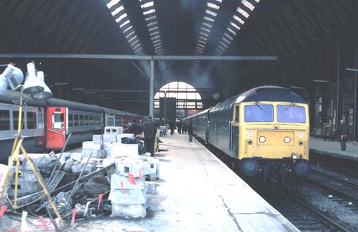 Kings Cross with work going on during the week