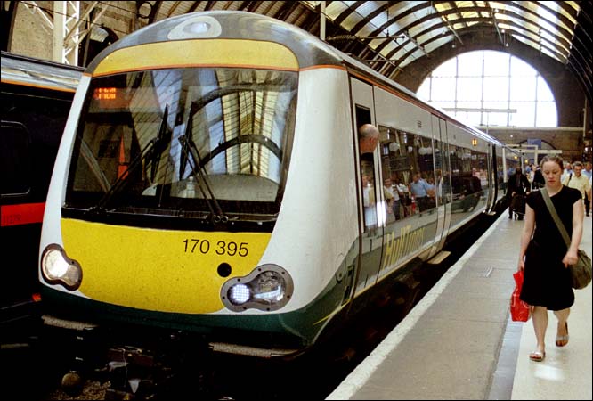 Hull trains class 170 395 at Kings Cross