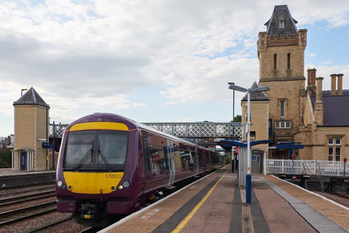 EMR class 170511 in Lincoln station on the 23rd September 2021