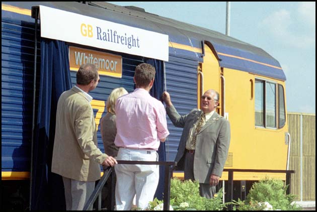 GB Railfreight class 66 701 being re-named