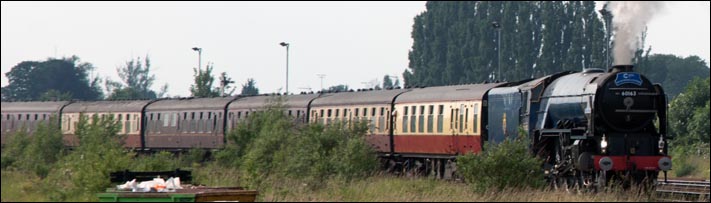 Tornado with the ECs for the Cathedral Express on Friday 21st June in March South Yard