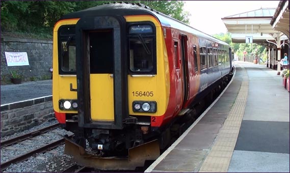 East Midlands Trains 156405 at Matlock station in july 2011 