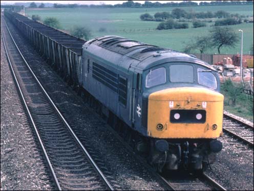  class 45 coming into Melton Mowbray with a freight