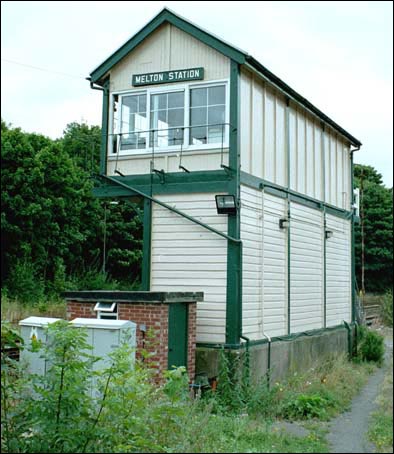 Melton station signal box in 2003 Melton station signal box in 2003