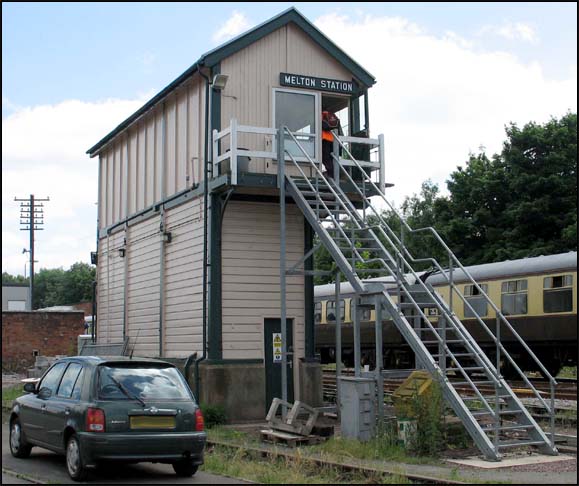 Melton station signal box Melton station signal box has had new steel steps fitted.