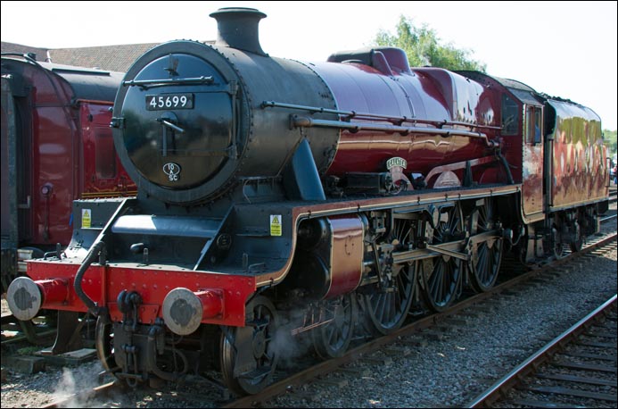 Jubilee Class 4-6-0 45699 Galatea light engine at Dereham 