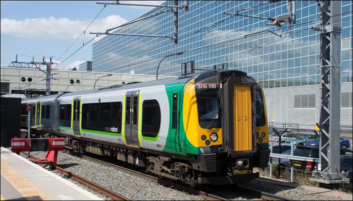 London Midland class 350 110 Milton Keynes Central station 