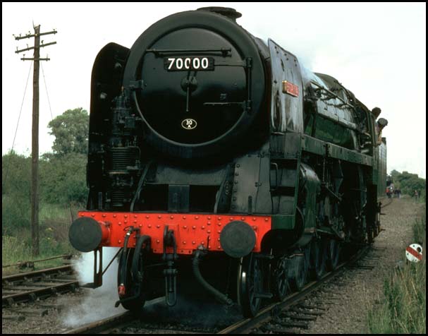 Britannia no. 70000 at Orton Mere