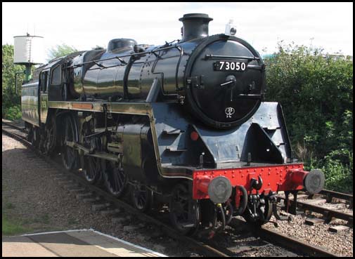 Class 5 73050 at the NVR's Peterborough station in 2005