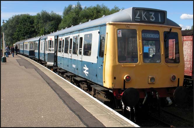 Class 117 DMU in the bay platform at Peterborough NVR station on the 17th September 2005 Class 117 DMU in the bay platform at Peterborough NVR station on the 17th September 2005