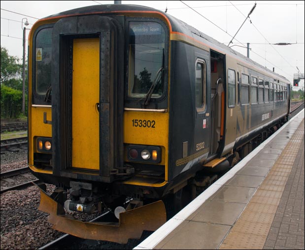 East Midland Trains class 15332 still in Wessex trains colours on the Newark Grimsby town servirvis on the 14th of june 2008 