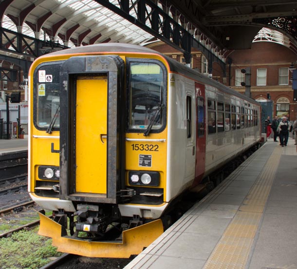 Greater Anglia Class 153222 at Norwich Station