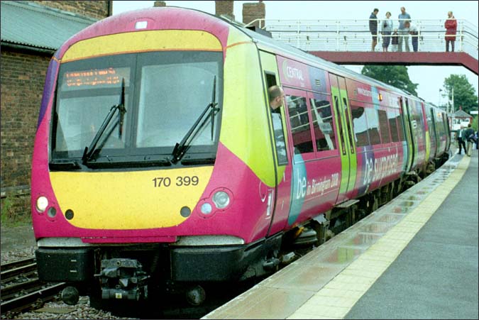 Central trains 170 399 at Oakham station.