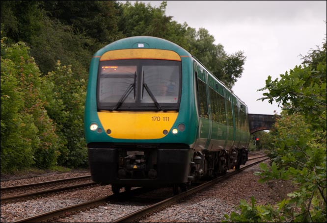 Central trains class 170 111 between Oakham and Manton Junction
