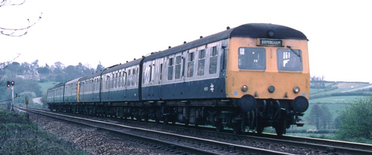 Two three car DMUs near Manton 