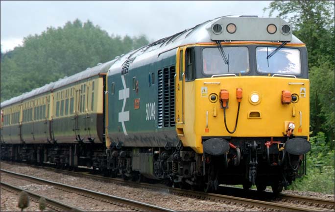 Class 50049 between Manton and Oakham in 2007