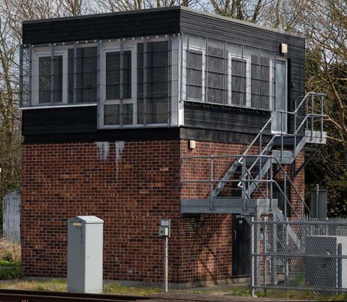 The New Offord gate box that replced the old signal box