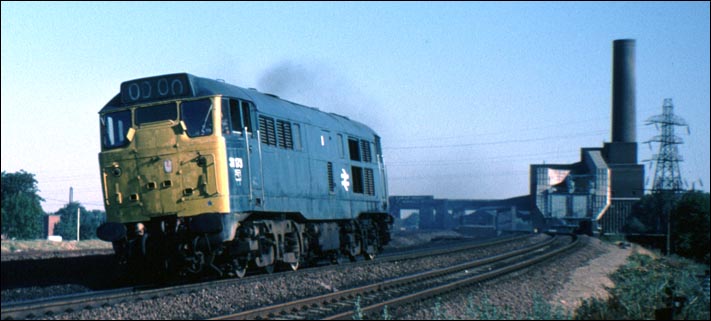 A class 31 light engine on the up fast