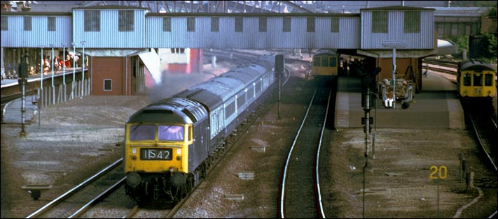 class 47 on a down train at Peterborough on the down fast class 47 on a down train at Peterborough on the down fast
