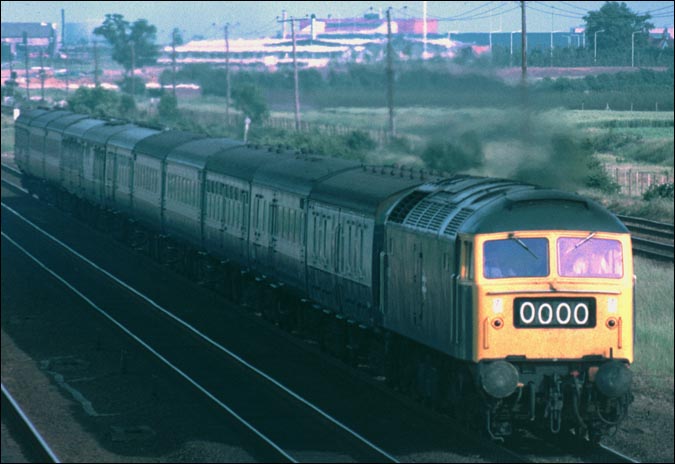 A down passenger with a class 47 at Werrington 