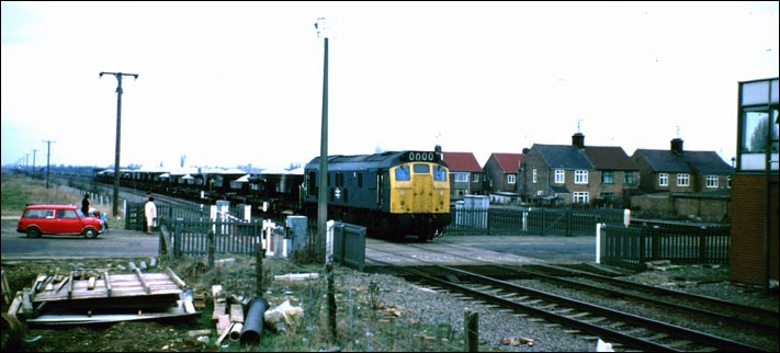 A class 25 at Walton level crossing when it was open.