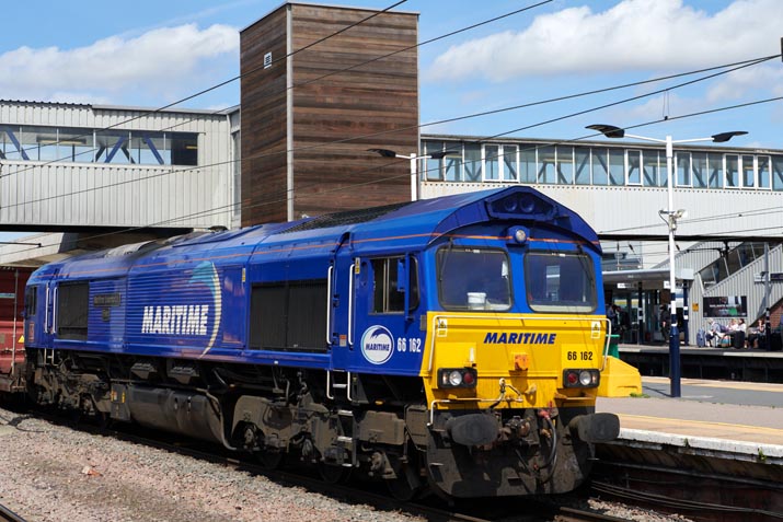  DB class 66162 in Maritime blue 