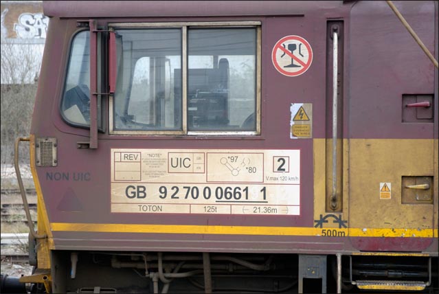 The cab of Class 66191 