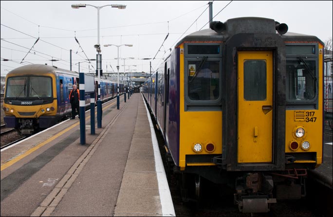 First Capital Connect 317 347 in platform 1 and First Capital Connect 365507 in platform 2 First Capital Connect 317 347 in platform 1 and First Capital Connect 365507 in platform 2