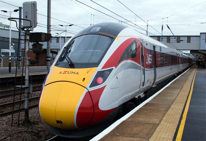 LNER class 800111 Azuma in platform 4 