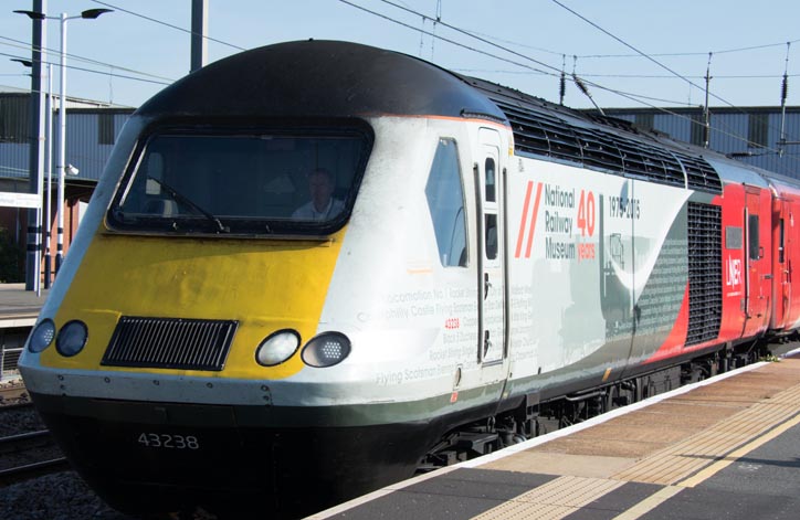 LNER HST power car 43238  in NRM colours