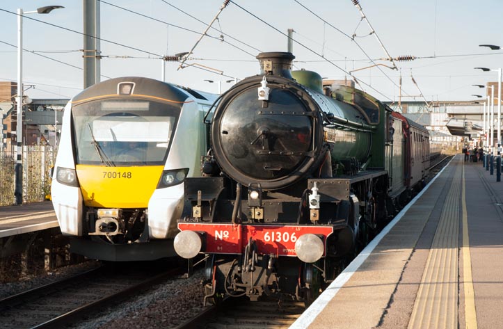 LNER B1 61306 'Mayflower in platform 1 on the 18th of November in 2019.