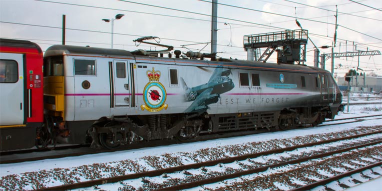 Virgin East Coast class 91110 'Battle of Britain Memorial Flight' 