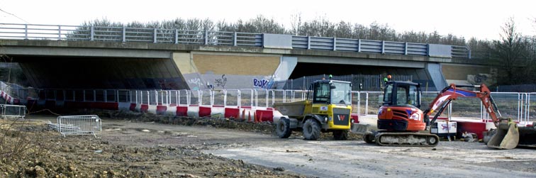 2nd of March 2020 looking from the ECML side work on what was Hurn road 