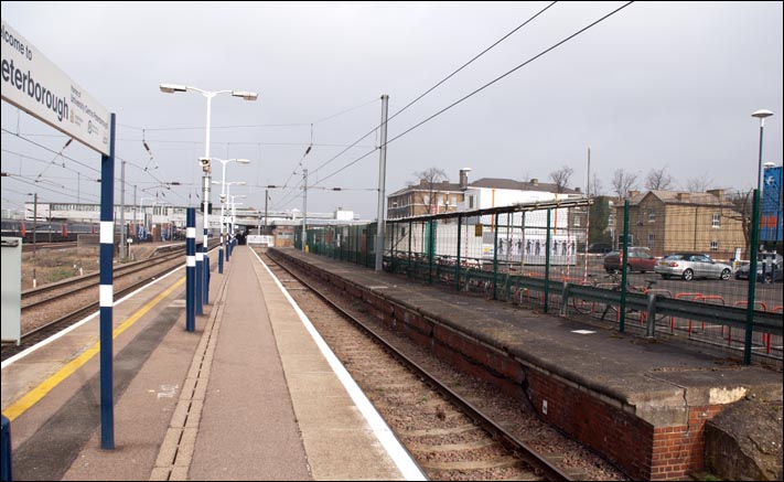The bay platform 1 now removed from platform 2 Crescent bridge end The bay platform 1 from platform 2 Crescent bridge end