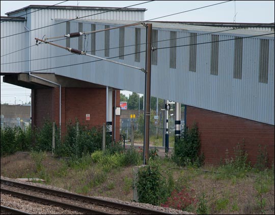What was only a bit of waste land next to the old Post office footbridge is were the new platform 3 is being built
