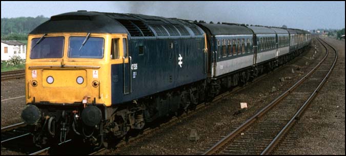 A class 47 on the up fast also taken from the same spot at Walton at Peterborough