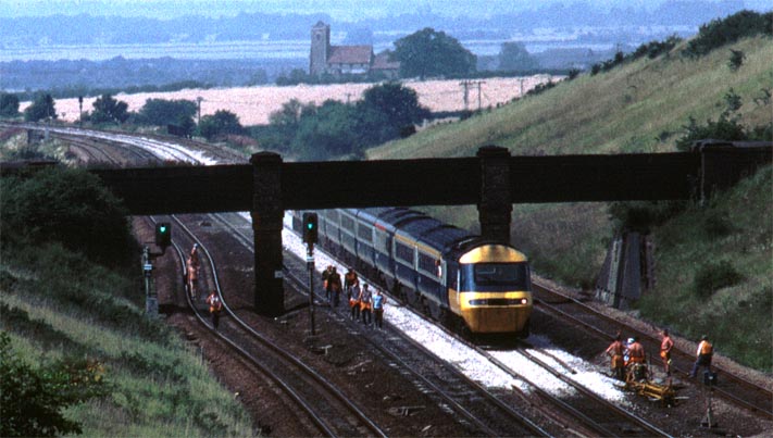 HST on a London train at Abbots Ripton 