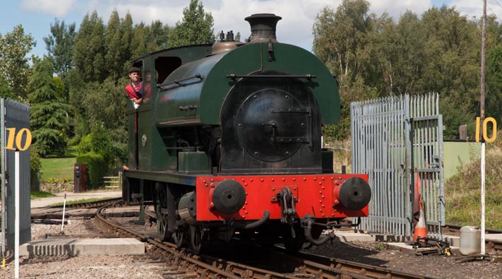 Peckett 0-6-0ST light engine at Barrow Hill 